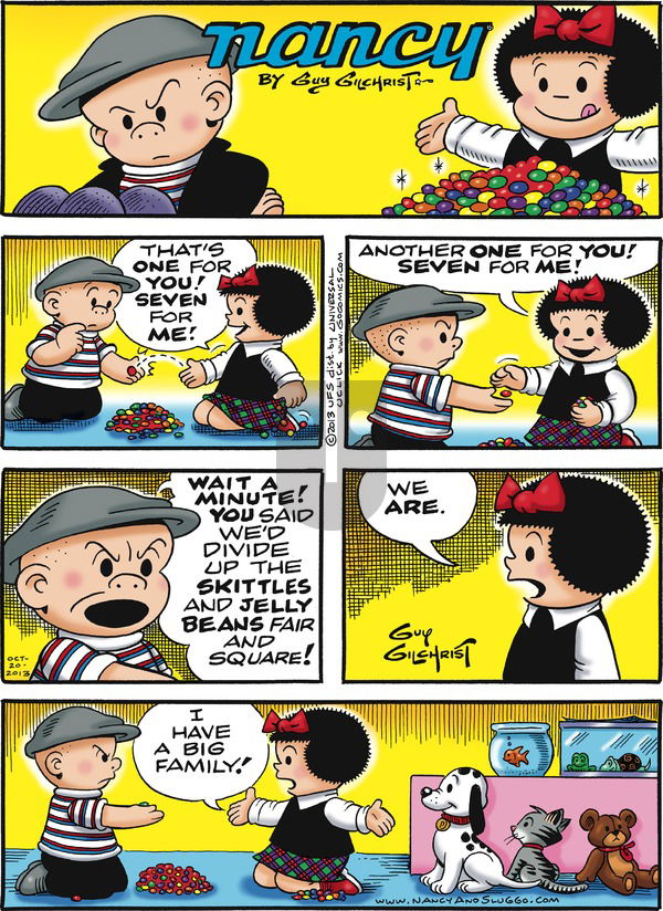 Nancy on Sunday October 20, 2013 Comic Strip