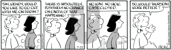 Drabble on Tuesday July 23, 2002 Comic Strip