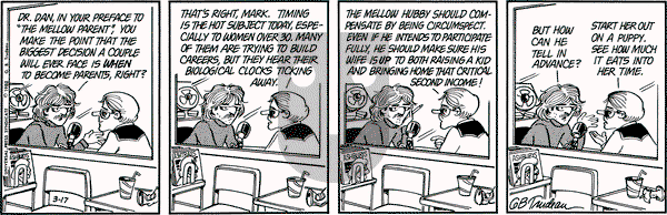Doonesbury on Wednesday March 17, 1982 Comic Strip