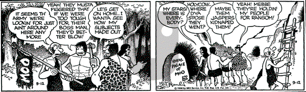 Alley Oop on Wednesday September 12, 1956 Comic Strip