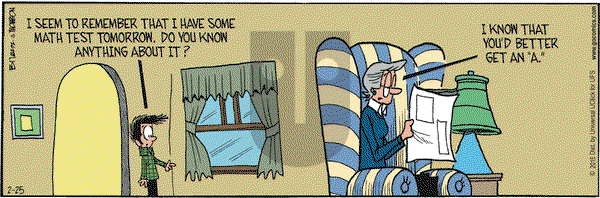 Grand Avenue on Wednesday February 25, 2015 Comic Strip