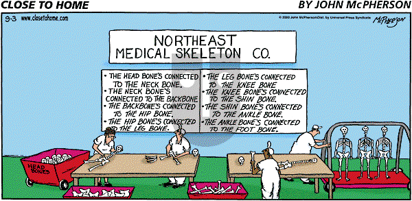 Close to Home on Sunday September 3, 2000 Comic Strip