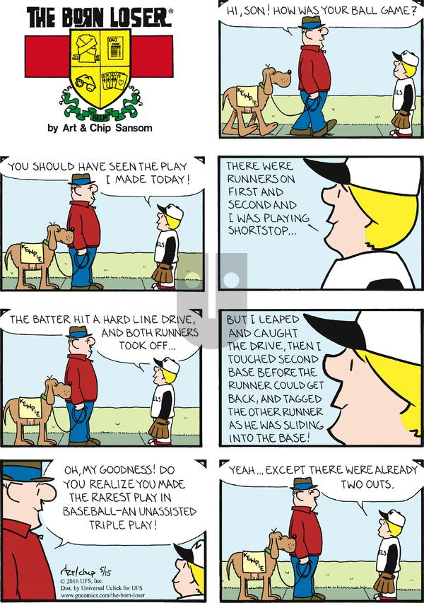 The Born Loser on Sunday May 15, 2016 Comic Strip