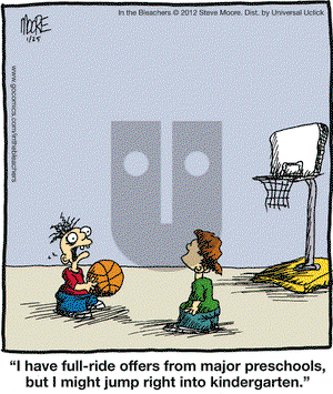 In the Bleachers - Wednesday January 25, 2012 Comic Strip