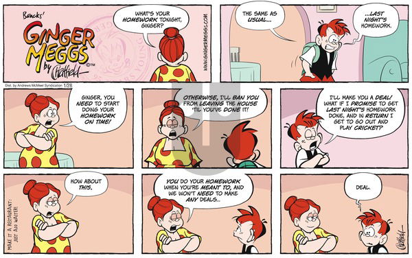 Ginger Meggs - Sunday January 28, 2024 Comic Strip