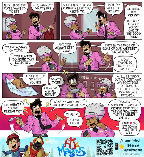AJ and Magnus on Sunday September 3, 2023 Comic Strip