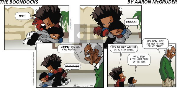 The Boondocks on Sunday January 11, 2004 Comic Strip