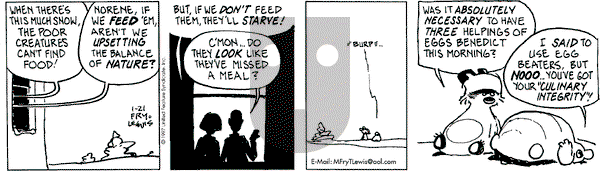 Over the Hedge on Thursday January 1, 1998 Comic Strip