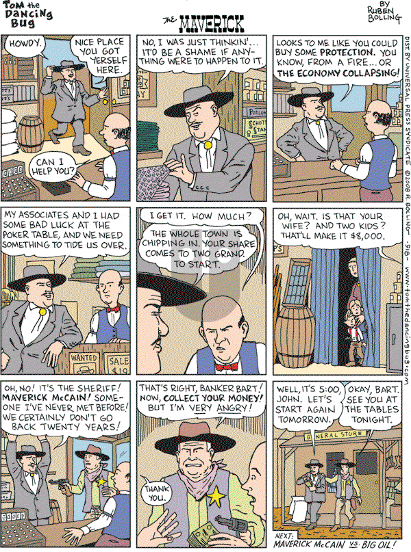 Tom the Dancing Bug on Saturday October 4, 2008 Comic Strip