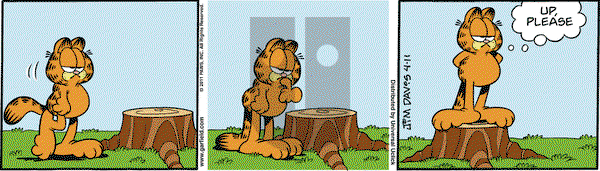 Garfield on Monday April 11, 2011 Comic Strip
