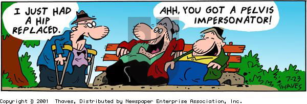 Frank and Ernest on Monday July 23, 2001 Comic Strip