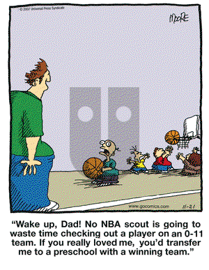In the Bleachers on Wednesday November 21, 2007 Comic Strip