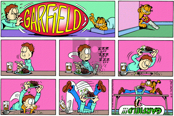Garfield - Sunday December 9, 1990 Comic Strip
