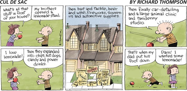 Cul de Sac - Sunday August 3, 2014 Comic Strip