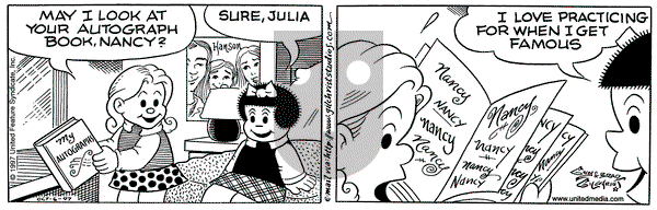 Nancy on Monday October 6, 1997 Comic Strip