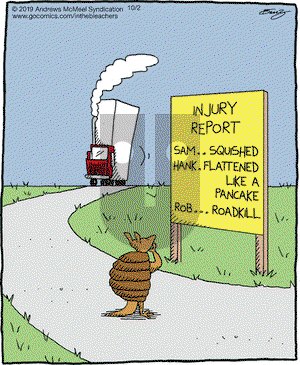 In the Bleachers on Wednesday October 2, 2019 Comic Strip