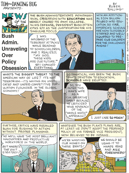 Tom the Dancing Bug on Saturday November 5, 2005 Comic Strip