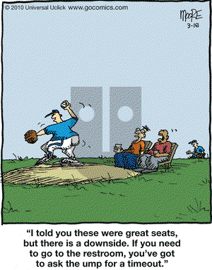 In the Bleachers on Thursday March 18, 2010 Comic Strip
