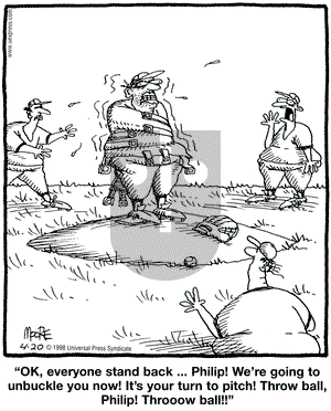 In the Bleachers on Monday April 20, 1998 Comic Strip