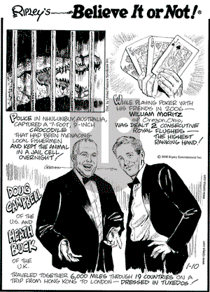 Ripley's Believe It or Not on Thursday January 10, 2008 Comic Strip