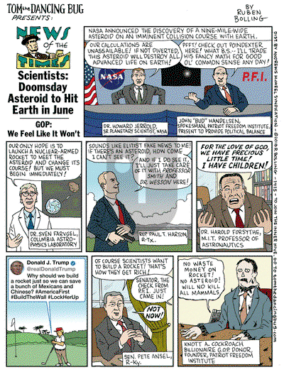Tom the Dancing Bug on Monday November 26, 2018 Comic Strip