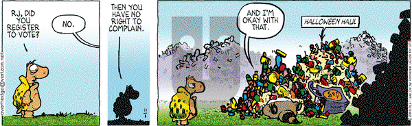 Over the Hedge on Tuesday November 1, 2016 Comic Strip