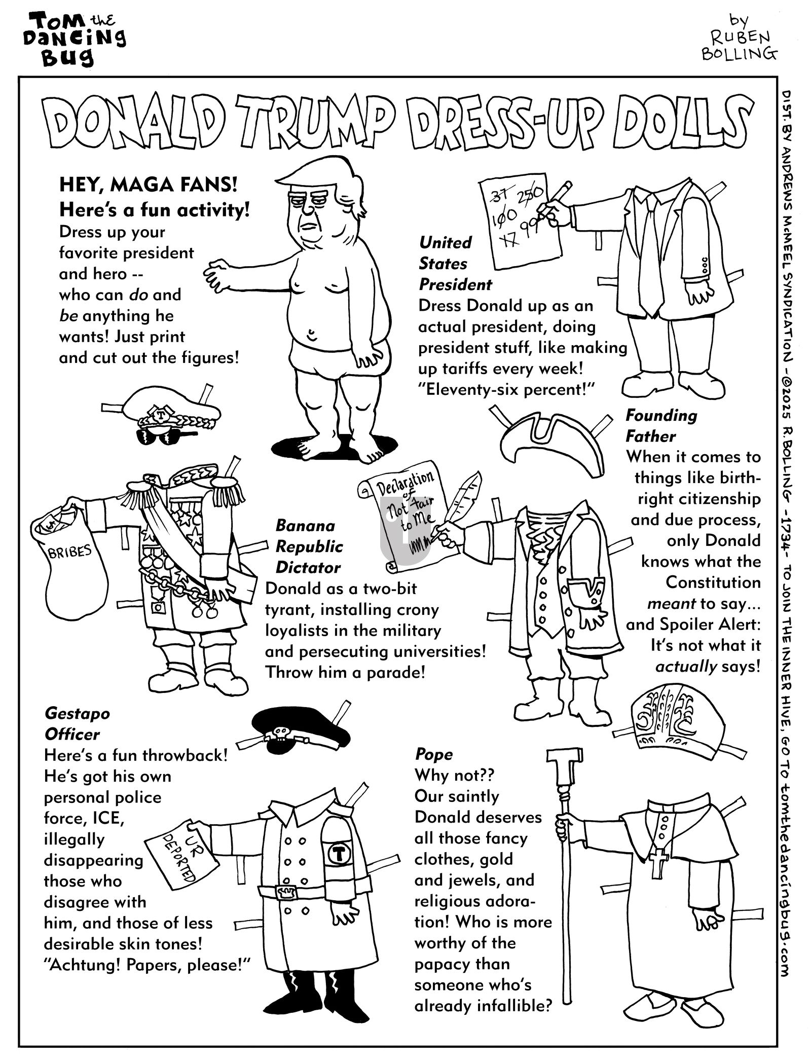 Tom the Dancing Bug - Monday May 5, 2025 Comic Strip