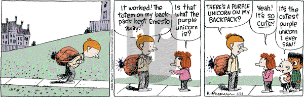 Cul de Sac on Thursday April 24, 2014 Comic Strip