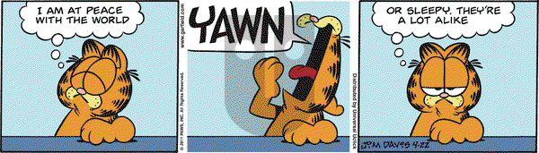 Garfield on Friday April 22, 2011 Comic Strip