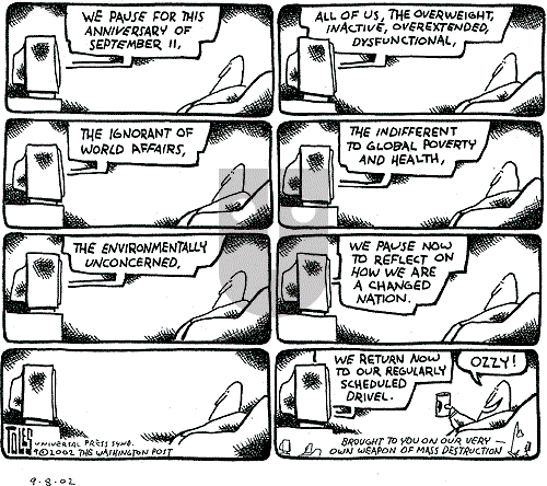 Tom Toles - Sunday September 8, 2002 Comic Strip