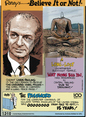 Ripley's Believe It or Not on Tuesday December 10, 2019 Comic Strip