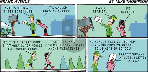 Grand Avenue on Sunday February 25, 2024 Comic Strip