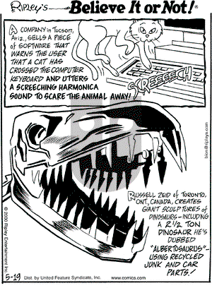Ripley's Believe It or Not on Friday May 19, 2000 Comic Strip