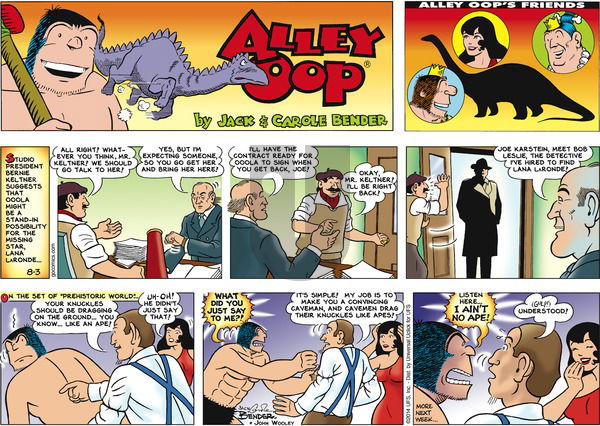 Alley Oop on Sunday August 3, 2014 Comic Strip