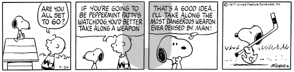 Peanuts on Tuesday July 26, 1977 Comic Strip