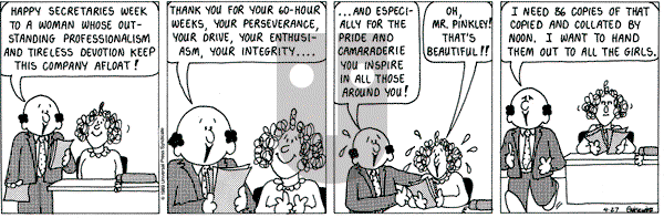Cathy Classics on Thursday April 27, 1989 Comic Strip
