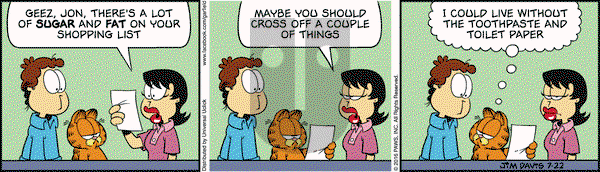 Garfield on Friday July 22, 2016 Comic Strip