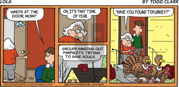 Lola on Sunday November 17, 2019 Comic Strip