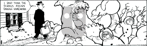 Calvin and Hobbes - Monday January 10, 1994 Comic Strip
