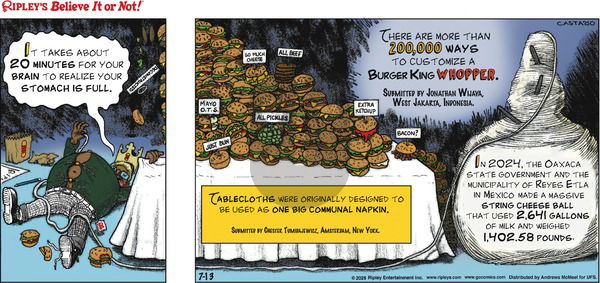 Ripley's Believe It or Not on 2025-07-13 Comic Strip