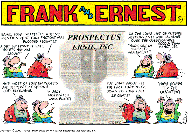 Frank and Ernest on Sunday February 24, 2002 Comic Strip