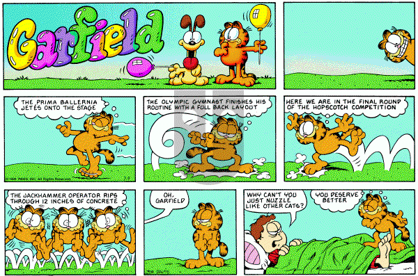 Garfield on Sunday July 9, 1989 Comic Strip