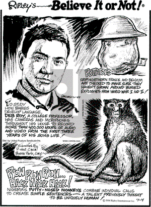 Ripley's Believe It or Not on Friday October 13, 2006 Comic Strip