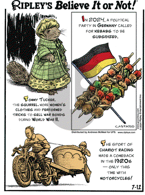 Ripley's Believe It or Not - Friday July 12, 2024 Comic Strip