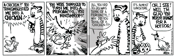 Calvin and Hobbes on Thursday February 11, 1988 Comic Strip