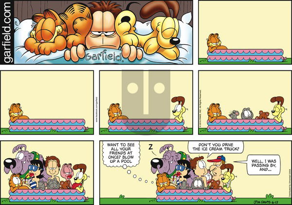 Garfield on Sunday June 12, 2016 Comic Strip