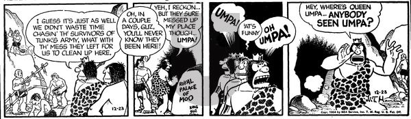 Alley Oop on Thursday December 23, 1954 Comic Strip