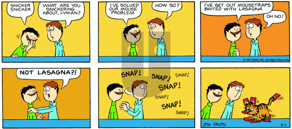 Garfield on Sunday August 3, 1980 Comic Strip