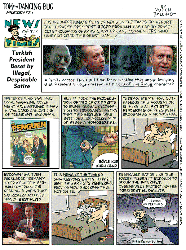 Tom the Dancing Bug on Friday May 6, 2016 Comic Strip