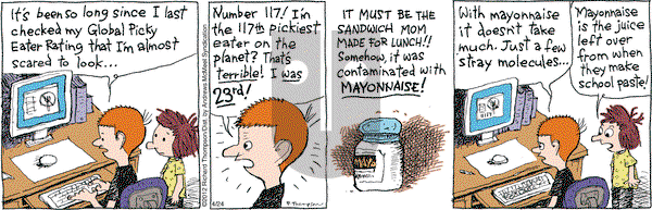 Cul de Sac on Monday April 24, 2017 Comic Strip